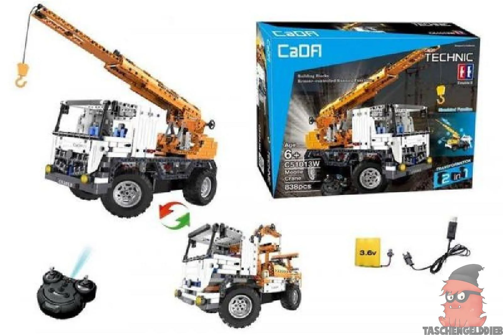 Betoniarka - klocki CADA - ZDALNIE STEROWANA (C51014W)