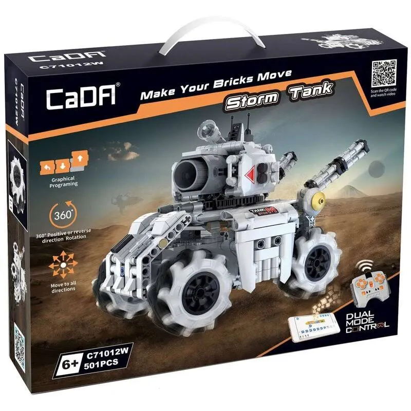 Cada C71012W Klocki Pojazd czołg zdalnie sterowany RC 501 elementów