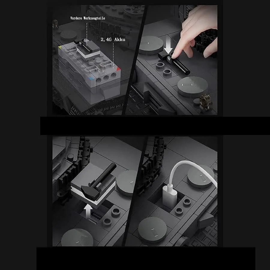 Cada Klocki Tygrys Tiger Czołg zdalnie sterowany RC 925 el.