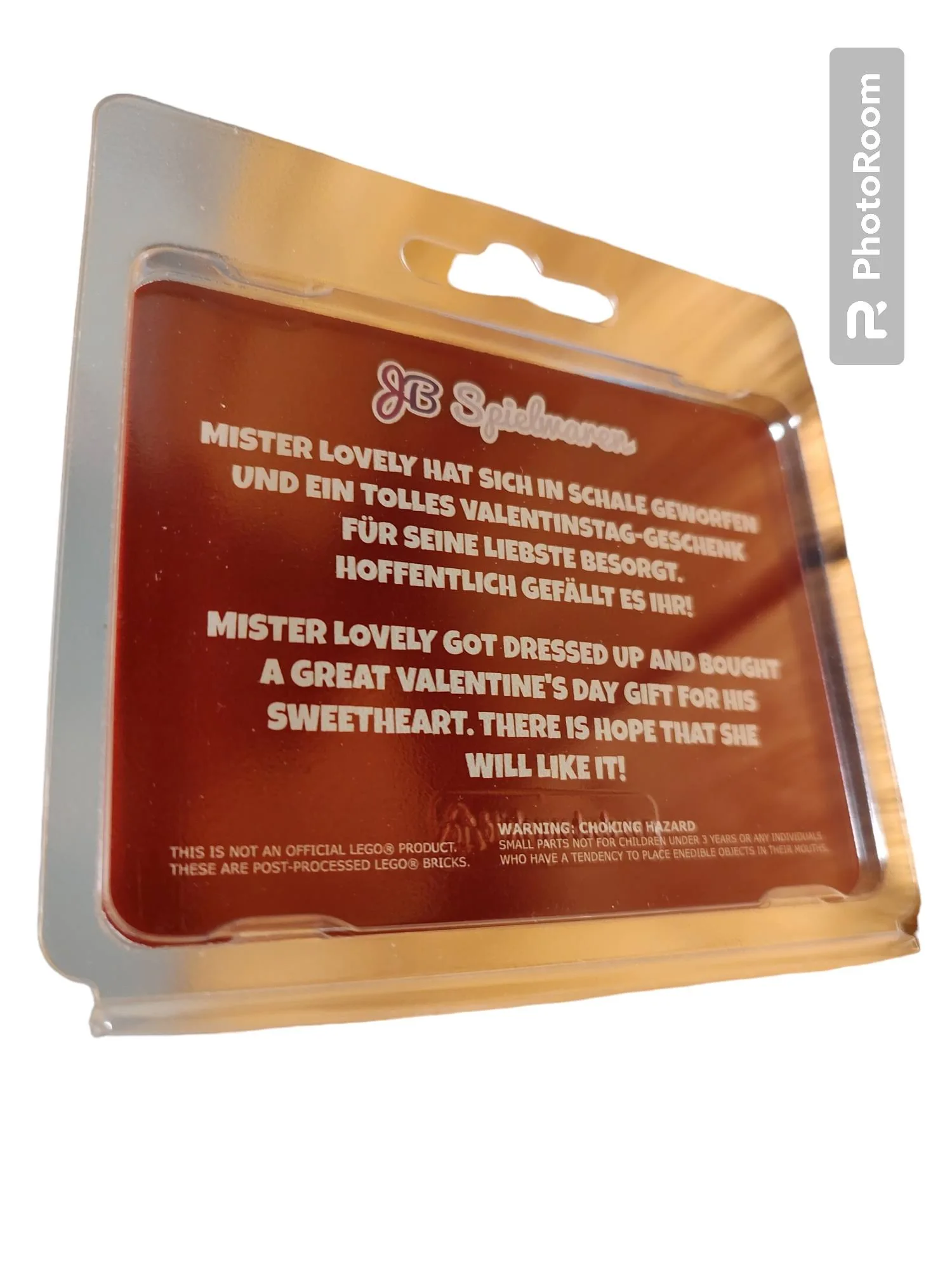Customowa minifigurka Lego Mr. Lovely. Nowy. Na Walentynki