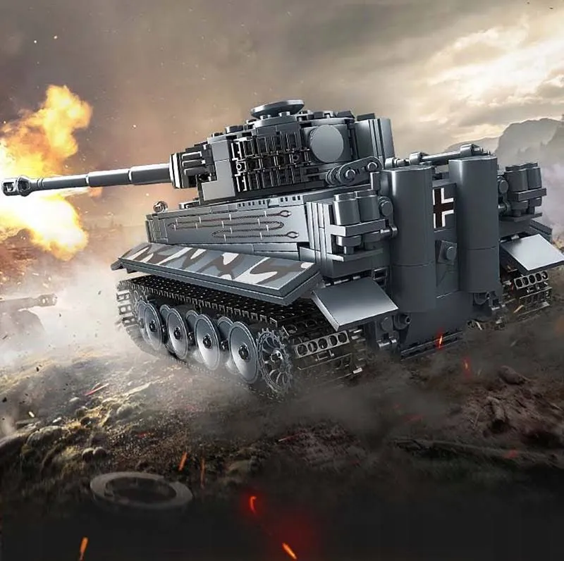KLOCKI POJAZD CZOŁG TIGER ZDALNIE STEROWANY 800 el. MOULD King 20014
