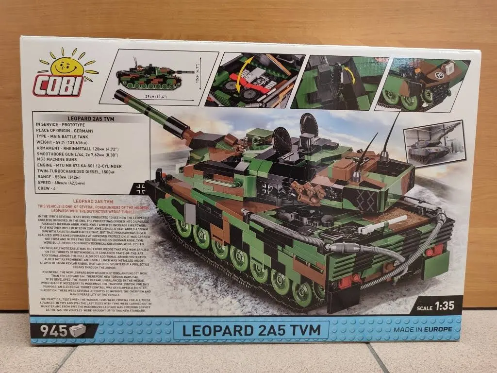 Klocki Cobi-2620 NIEMIECKI CZOŁG WOJSKOWY LEOPARD 2A5 TVM BESTSELLER!!