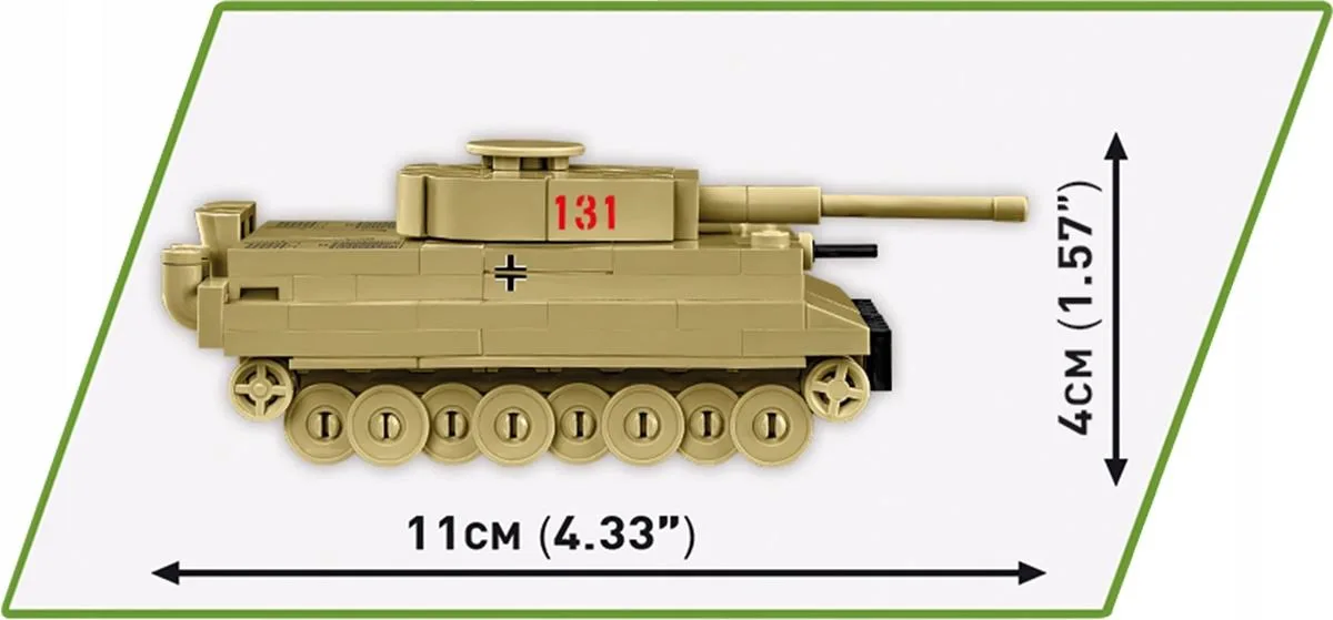 Klocki Cobi 3095 Czołg Tiger I 131 Hc WW2 144 El. Płytka