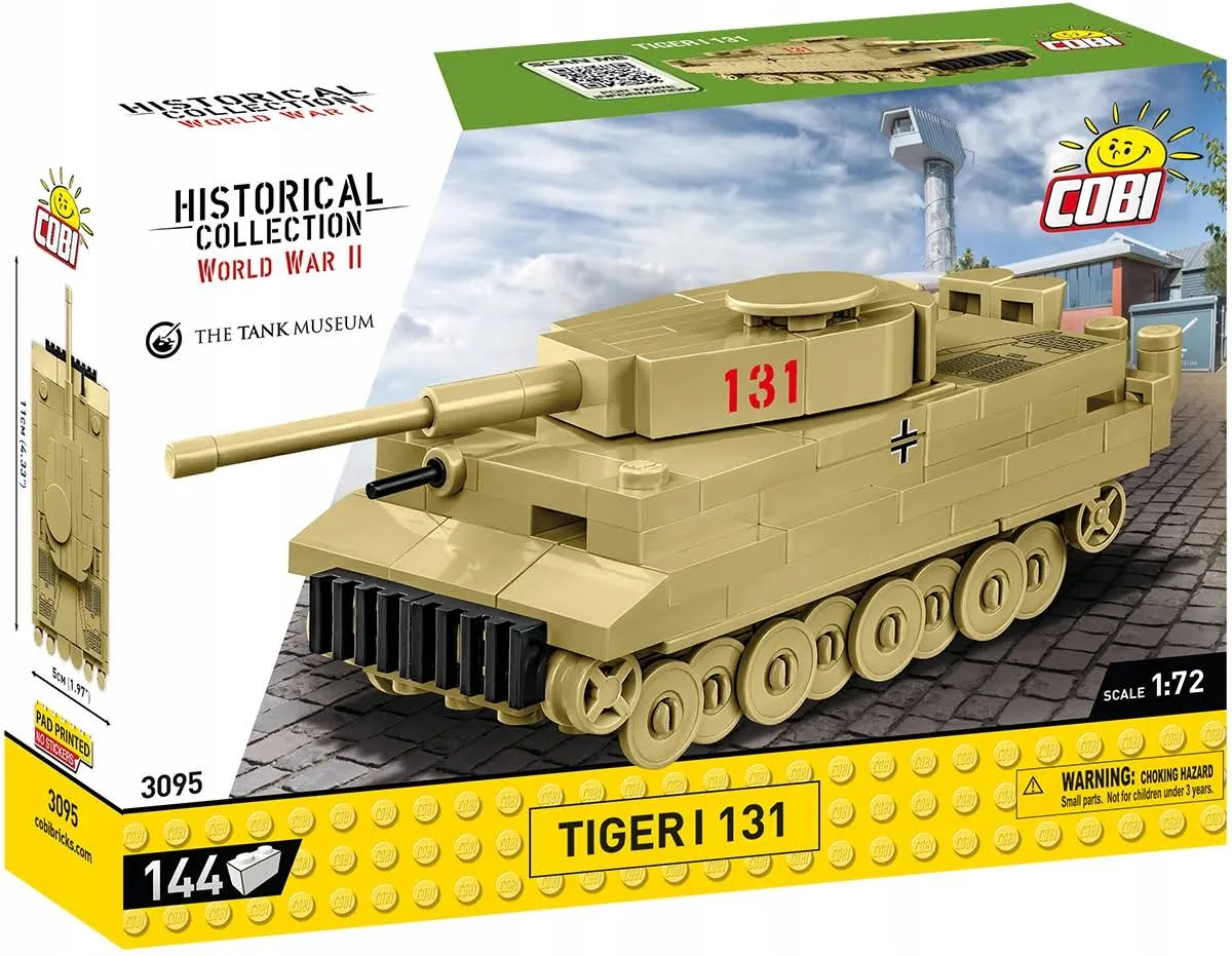Klocki Cobi 3095 Czołg Tiger I 131 Hc WW2 144 El. Płytka