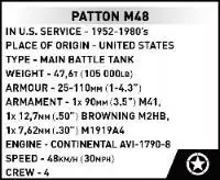 Klocki Cobi 3104 Czołg Patton M48 Armed Forces 127 El. Płytka