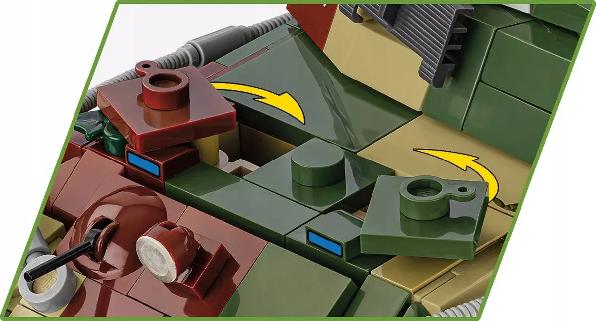 Klocki Cobi 3113 Czołg Panzer VI Ausf. Koningster Hc WW2 802 El. Płytka