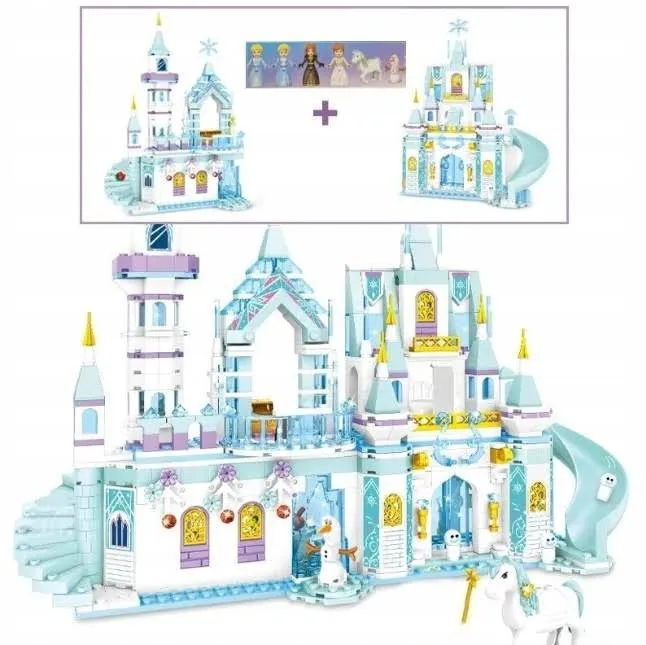 Klocki Kraina Lodu Frozen Pałac E Zamek Elsy Zestaw XL 519 Sztuk
