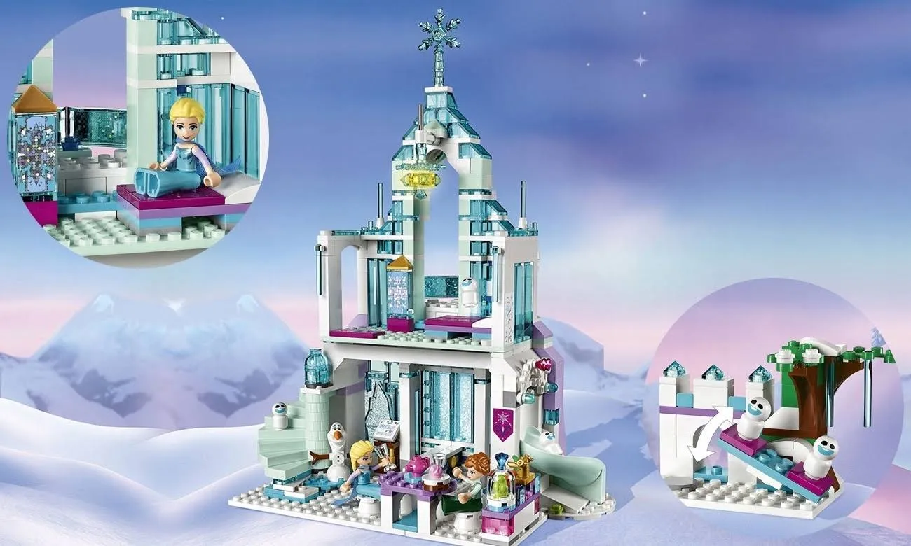 Klocki Kraina Lodu Kryształowy Zamek Z Karocą Lodowy Pałac Elsa Anna 06