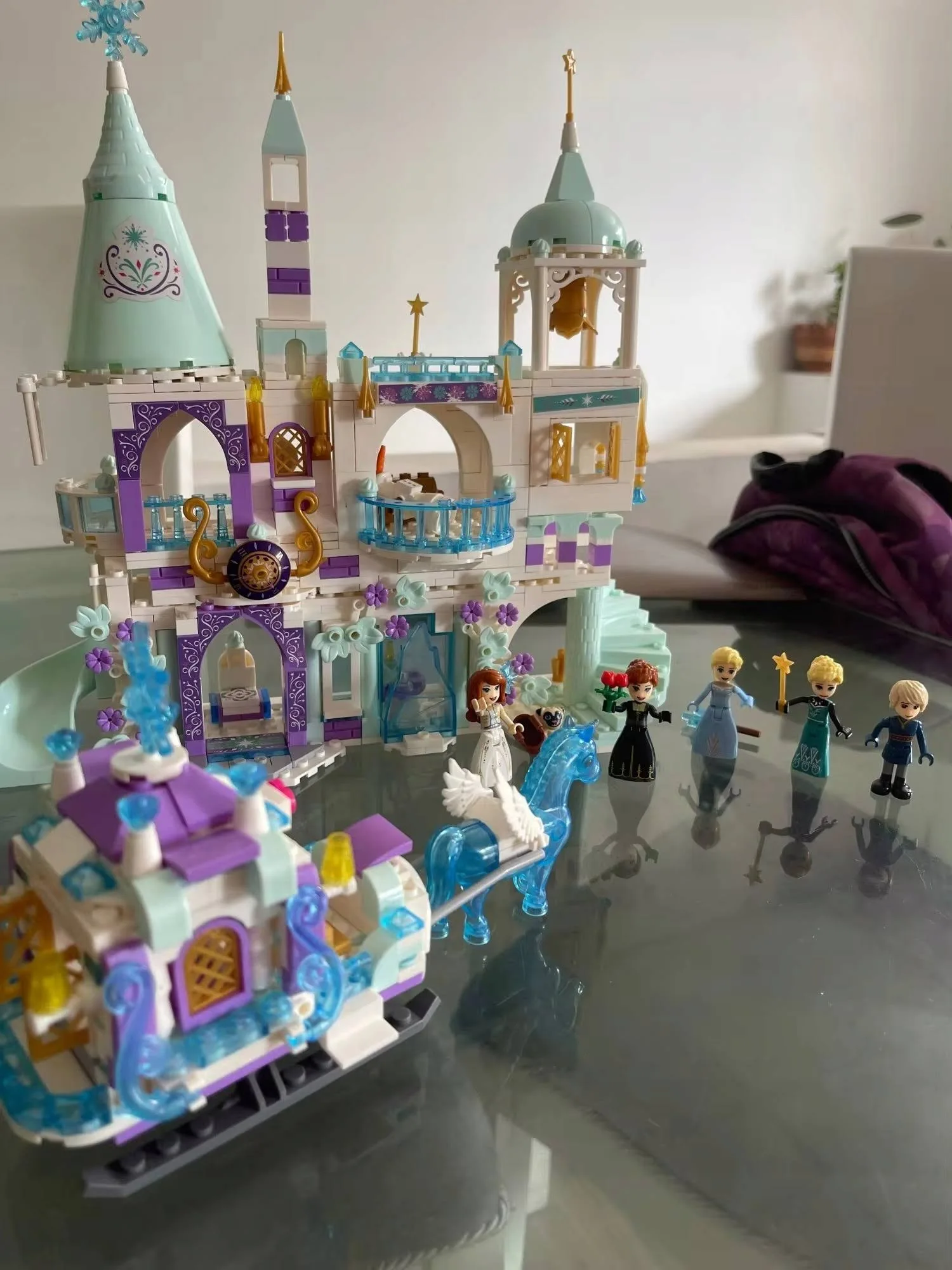 Klocki Kraina Lodu Kryształowy Zamek Z Karocą Lodowy Pałac Elsa Anna 06