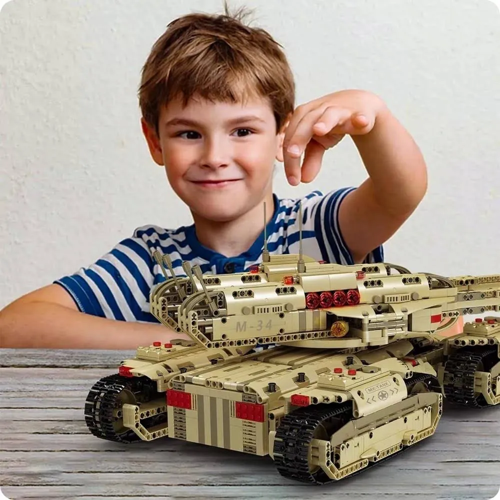 Klocki Mould King 54cm Zdalnie Sterowany Rc Czołg Mk-ii 3296 Elementów