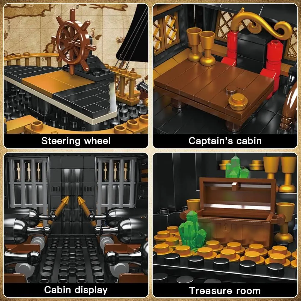 Klocki Statek Piracki 1288El.