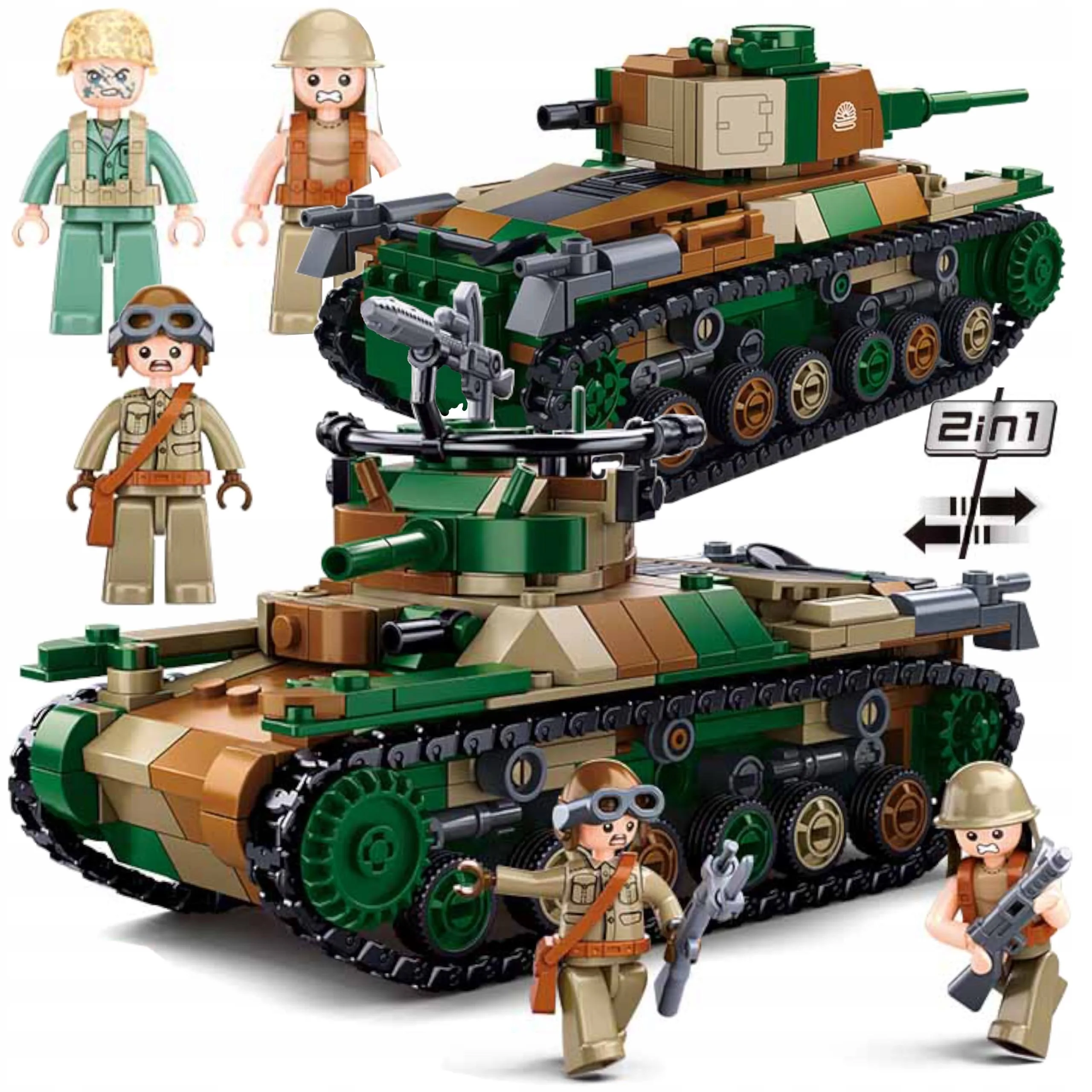 Klocki czołg typ 97 2w1op. wojsko armia komp. lego