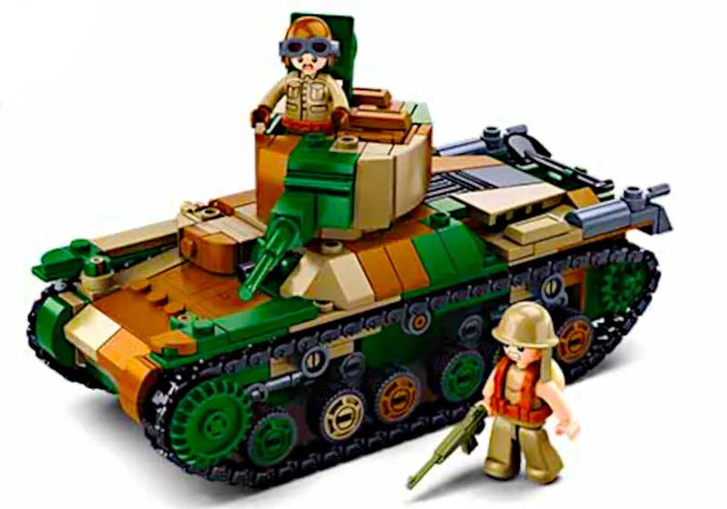 Klocki czołg typ 97 2w1op. wojsko armia komp. lego
