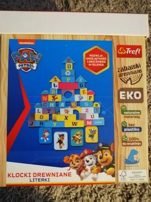 Klocki drewniane psi patrol