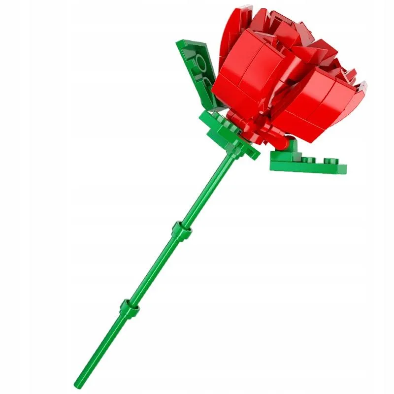 Kwiat Z Klocków Kwiatek Klocki Konstrukcyjne Zestaw Na Walentynki