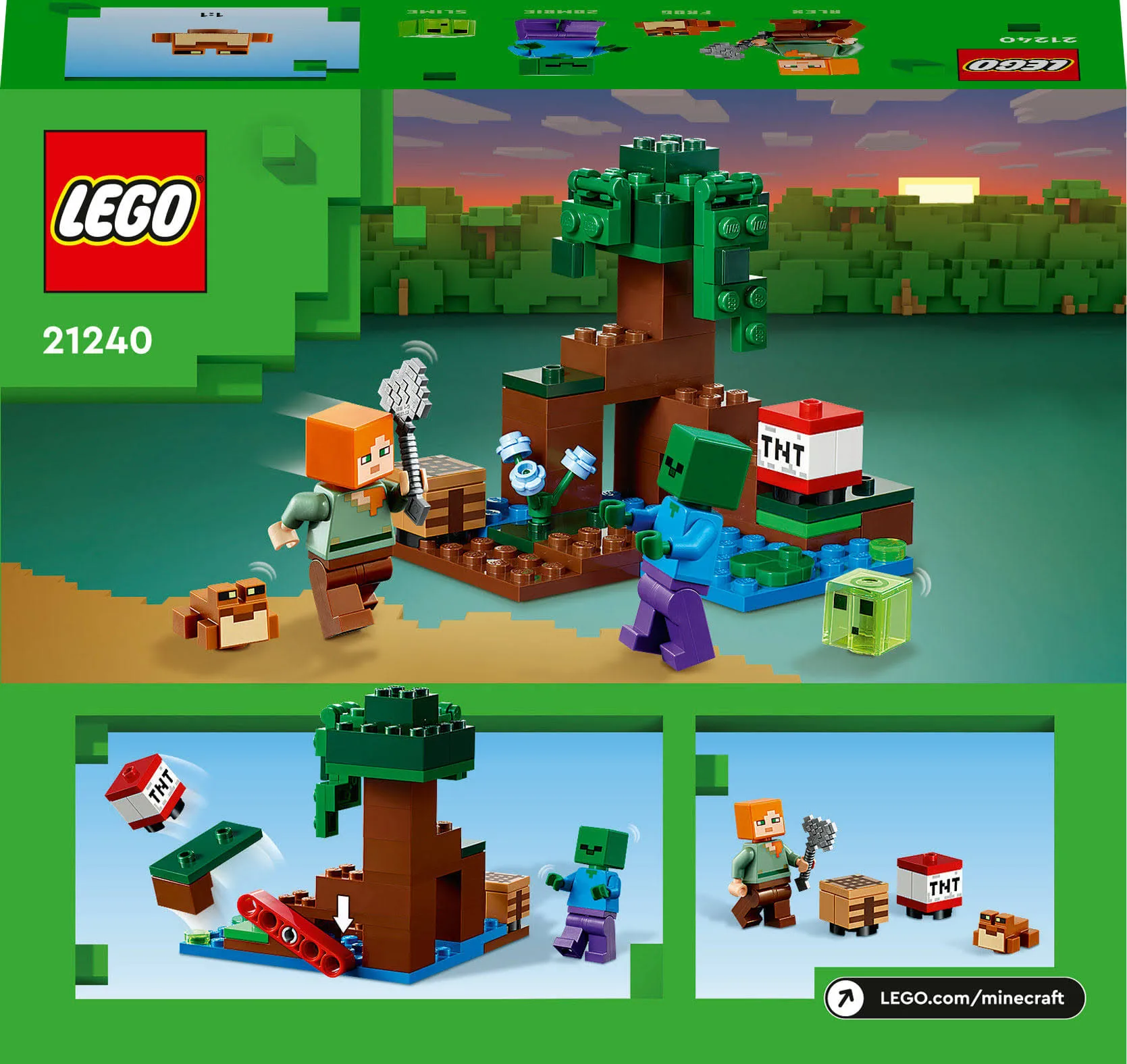 LEGO 21240 MINECRAFT PRZYGODA NA MOKRADŁACH