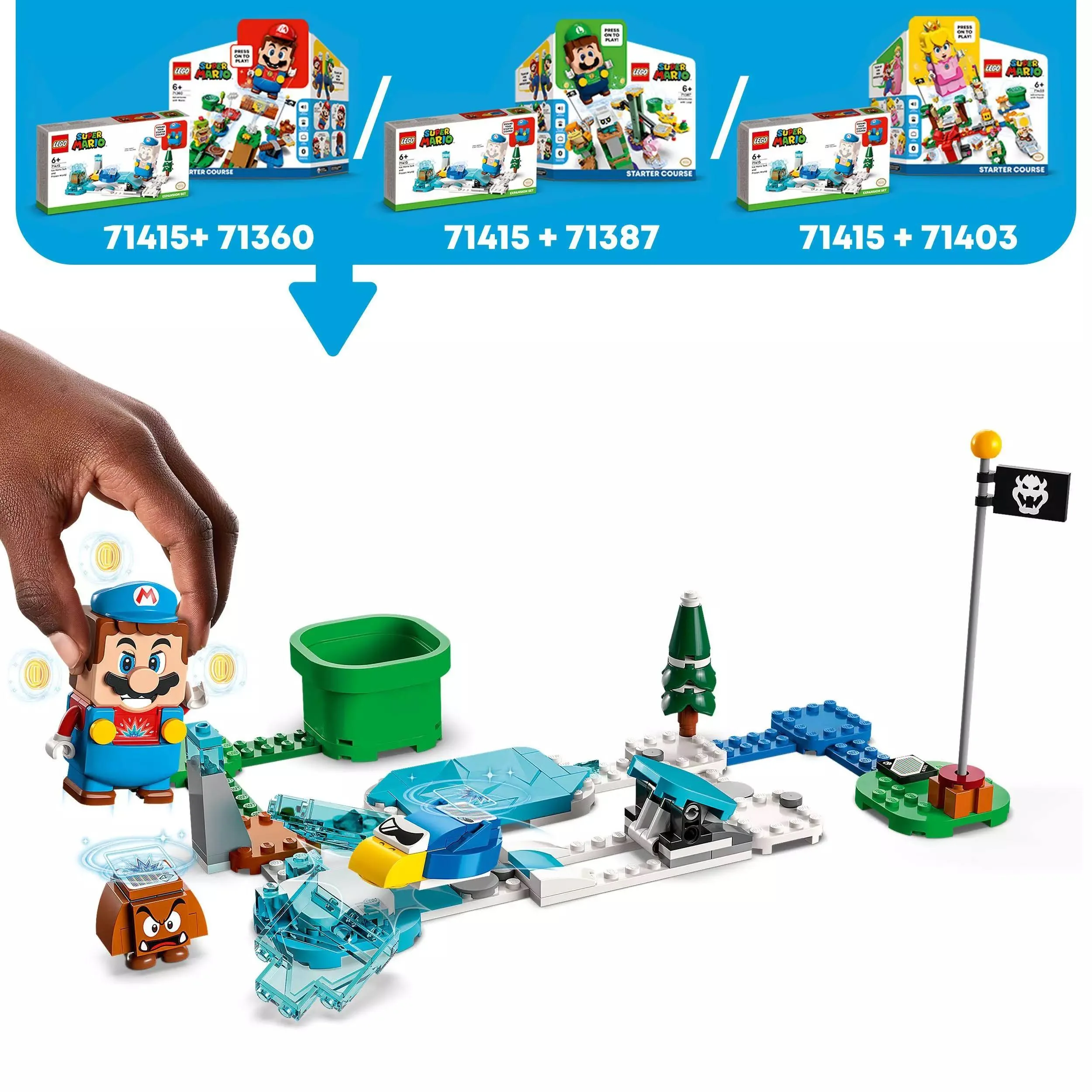 LEGO 71415 SUPER MARIO Mario - lodowy strój i kraina lodu - zestaw rozszerzający