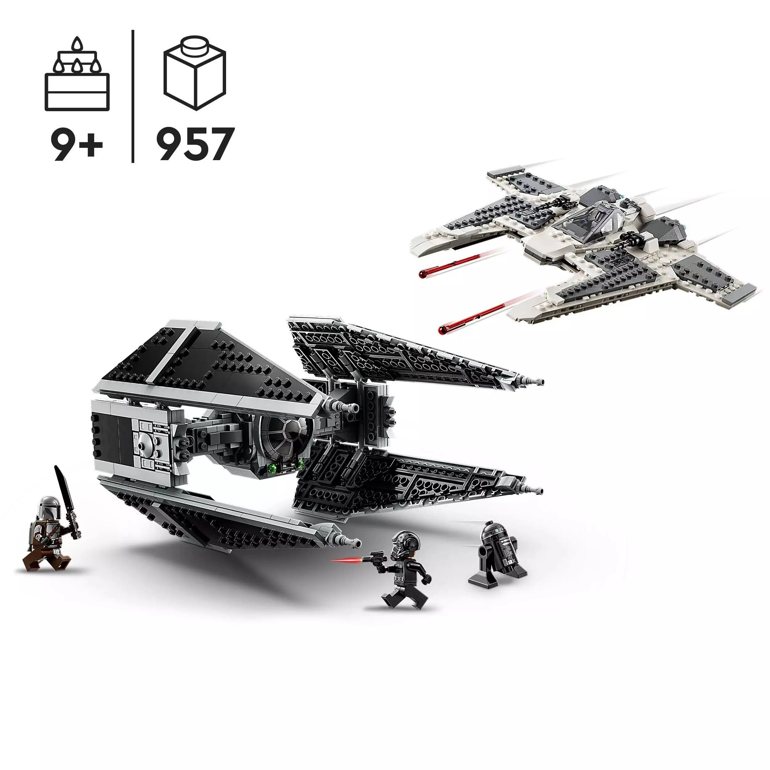 LEGO 75348 Star Wars - Mandaloriański myśliwiec Fang Fighter kontra TIE Interceptor