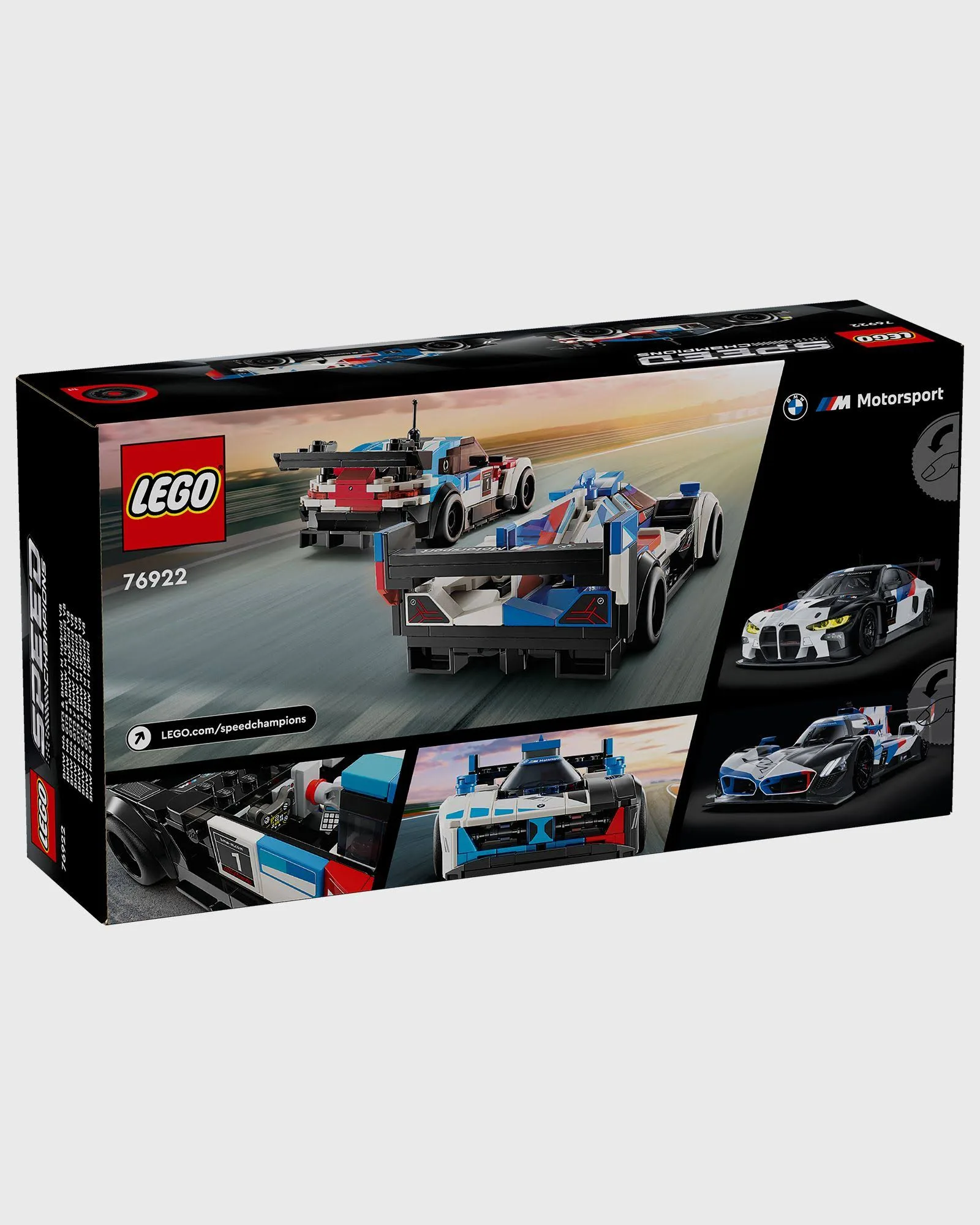 LEGO 76922 Speed CHAMPIONS - Samochody wyścigowe BMW M4 GT3 & BMW M Hybrid V8