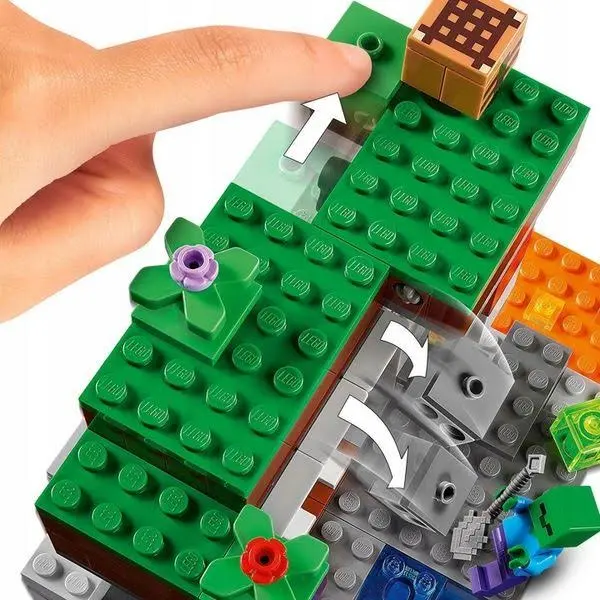 Lego minecraft opuszczona kopalnia pająk maincraft klocki na prezent zestaw