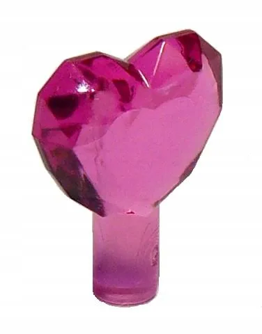 Lego serduszko diament kryształ tr.różowy 15745 28682 Walentynki skarb