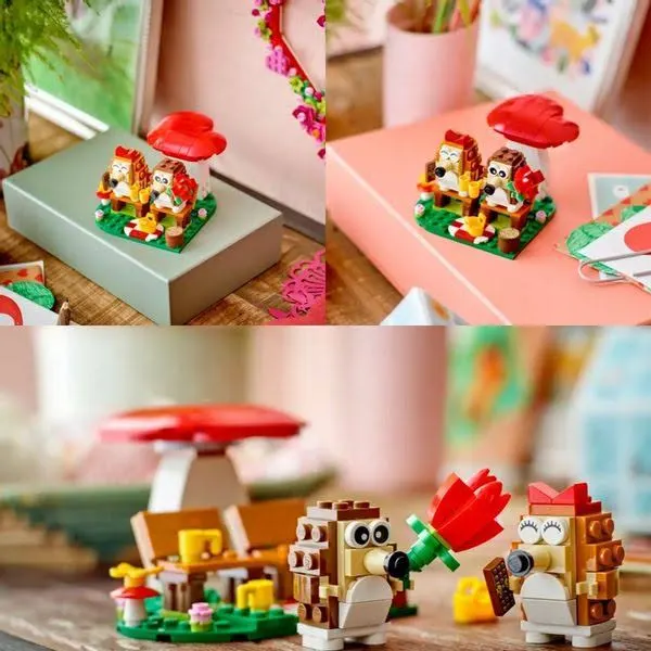 Lego zakochane jeże 40711 zestaw na walentynki piknik pary jeżyków + gratis