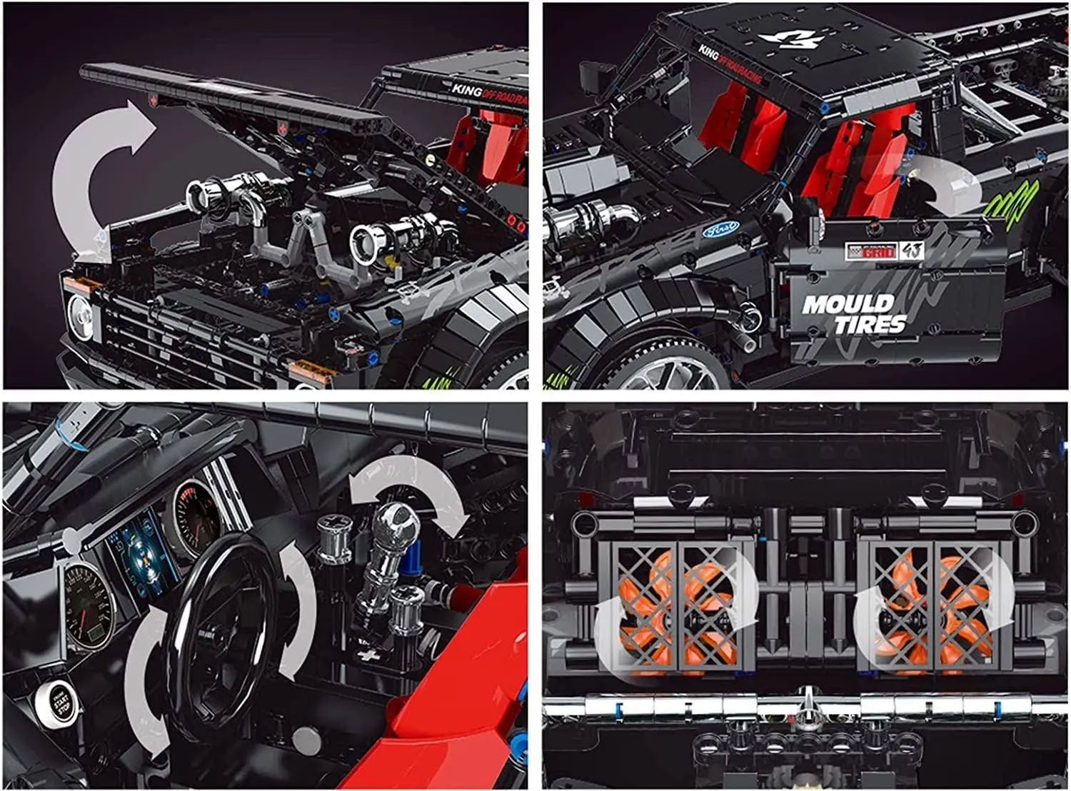 Mould King Pickup Monster Truck Klocki Technic 13082 Zdalnie Sterowane - Klocki na Ceneo.pl