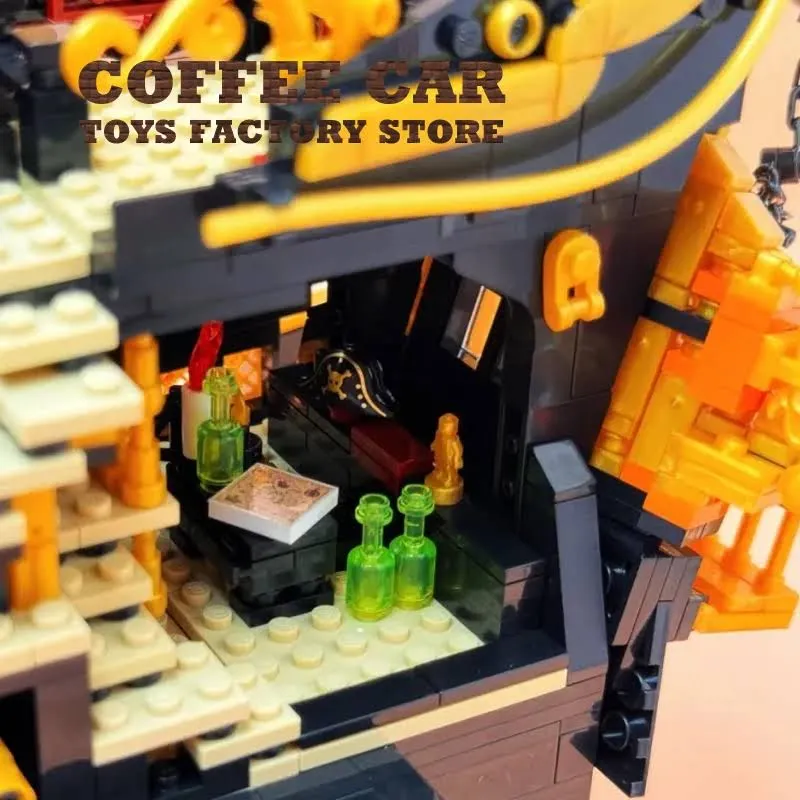 NOWOŚĆ Phantom Queen Sailboat Micro Bricks Toys Kreatywny statek piracki Klocki konstrukcyjne Retro