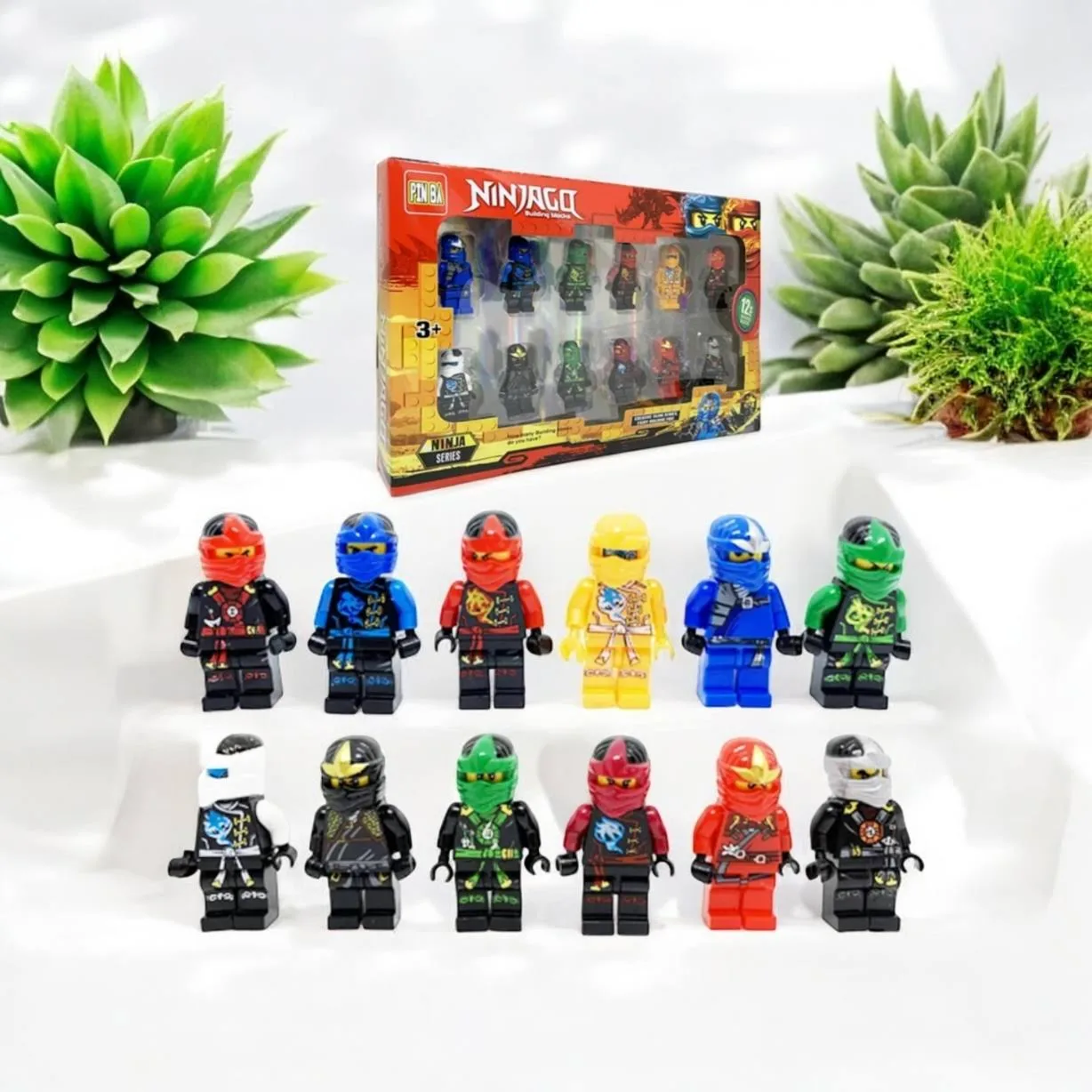 Ninjago Klocki Mini Figurki 12szt Akcesoria Ludziki Zestaw Wojowników