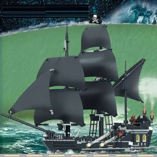 Piraci Statek Piracki Z Karaibów Czarna Perła Duży