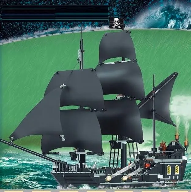 Piraci Statek Piracki Z Karaibów Czarna Perła Duży Klocki