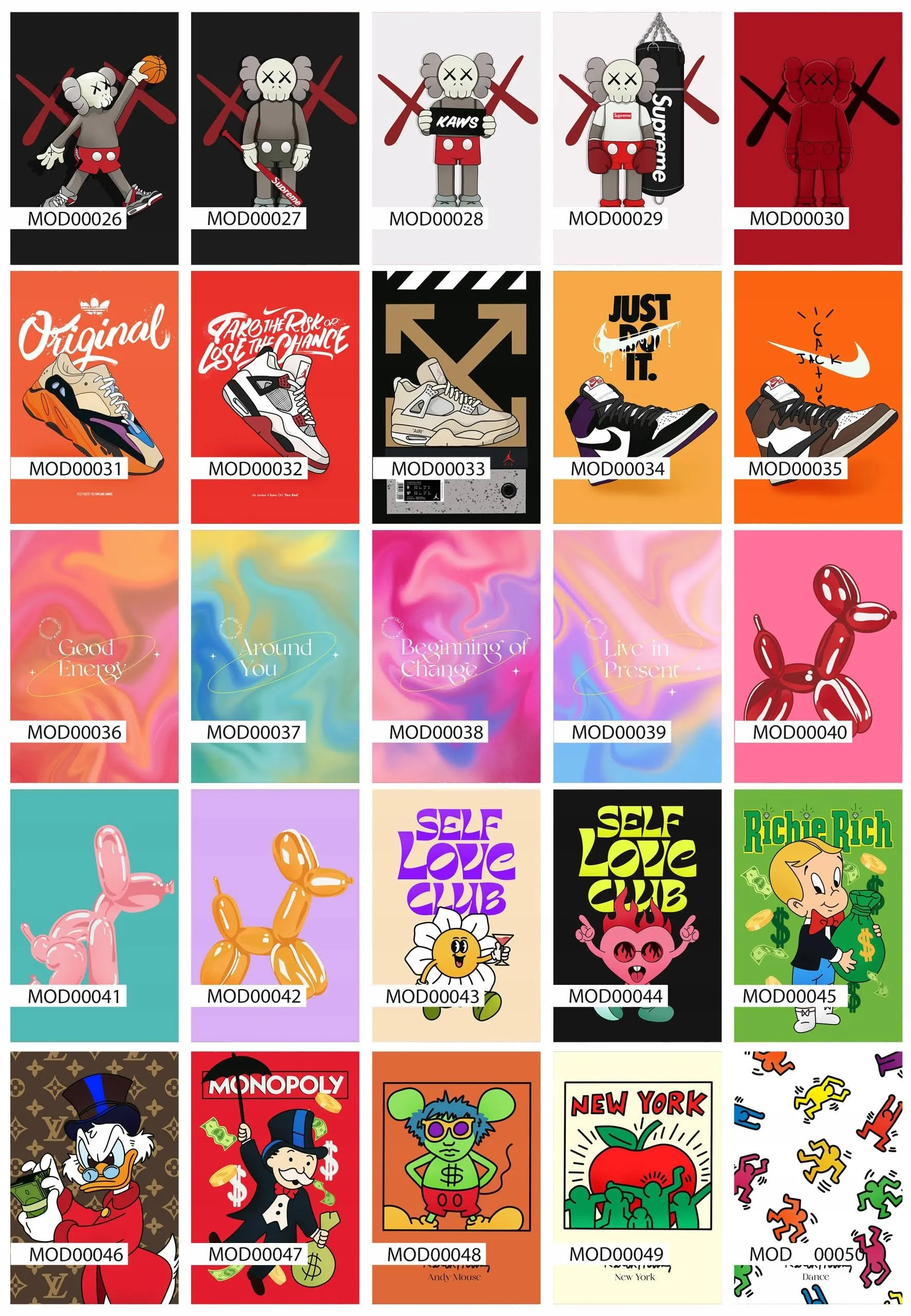 Plakat na ścianę salon pokój Lego Nike Jordan Air MOD00060 70x100