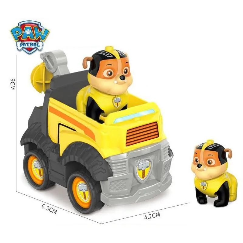 Psi Patrol Puzzle klocki figurka moc samochód oryginalna moc pies Supermoc pełny zestaw małe Shuo