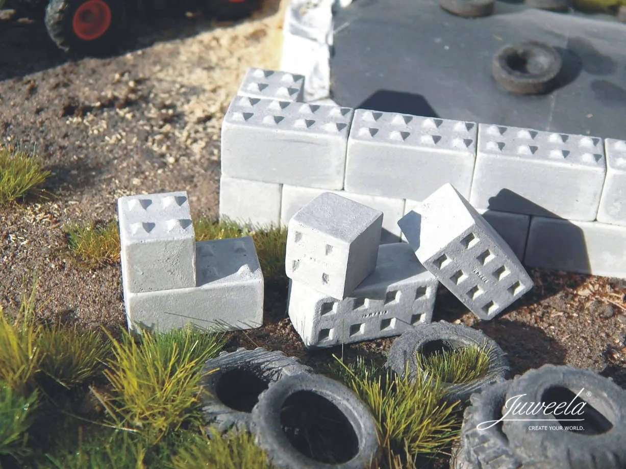 Rebel - Juweela: Bloki betonowe z ośmioma wypustkami (zestaw mały)