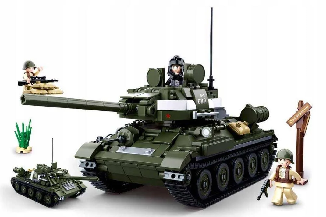 Sluban WWII M38-B0689 Radziecki czołg T-34|85 2w1 / Lego - kompatybiln