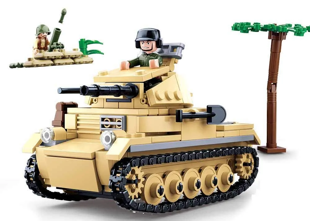 Sluban WWII M38-B0691 Niemiecki czołg Panzer II / Lego - kompatybilny