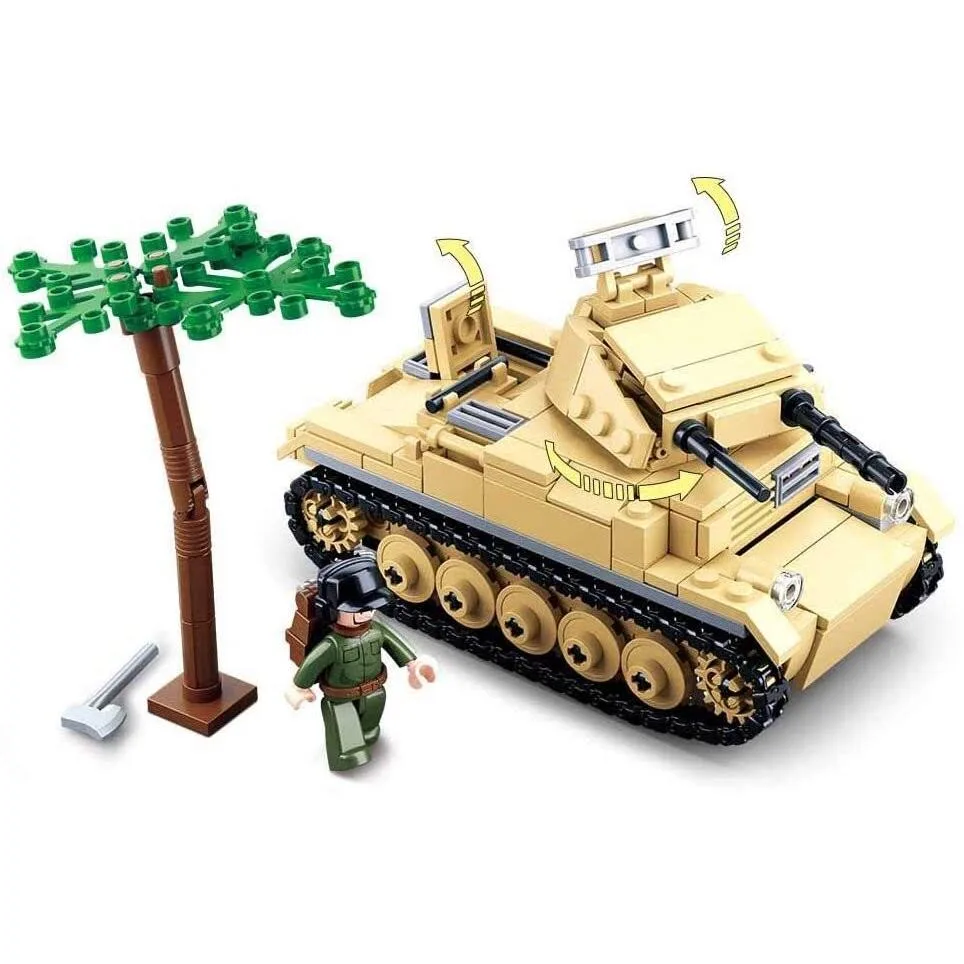Sluban WWII M38-B0691 Niemiecki czołg Panzer II / Lego - kompatybilny