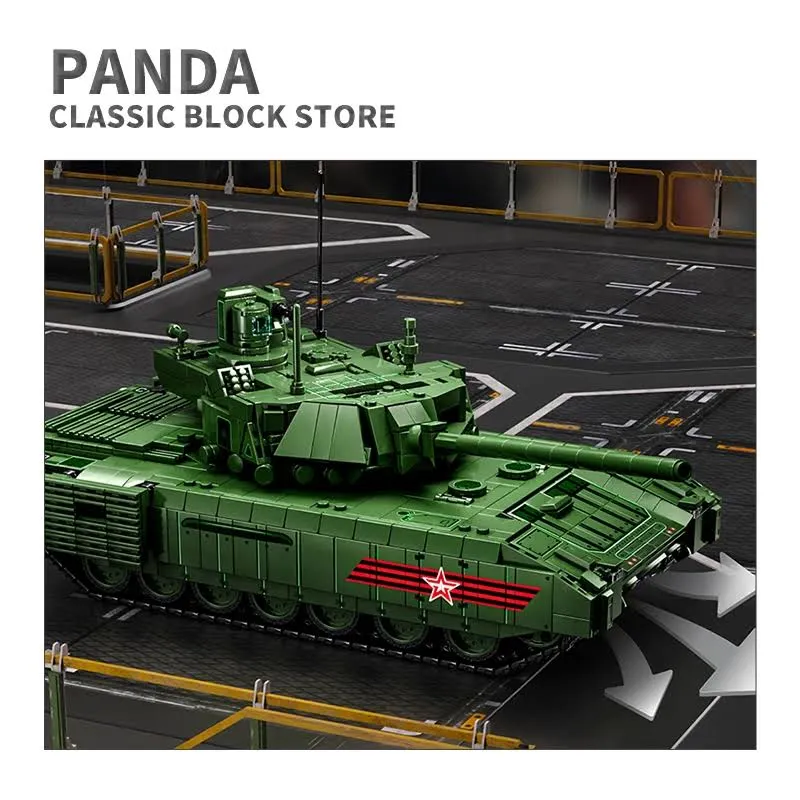 T-14 Główny czołg bojowy MOC Bricks Model WW2 Armia Samochód pancerny Klocki konstrukcyjne KF51