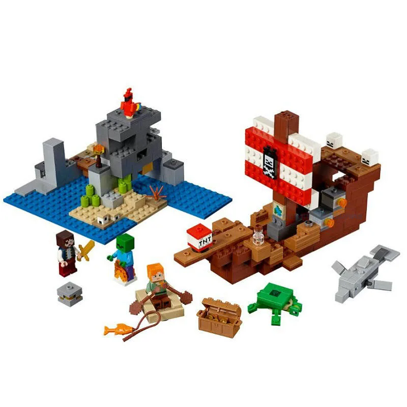 Zestaw Klocki I Figurki My World Minecraft Statek Piracki 1000szt + Figurki