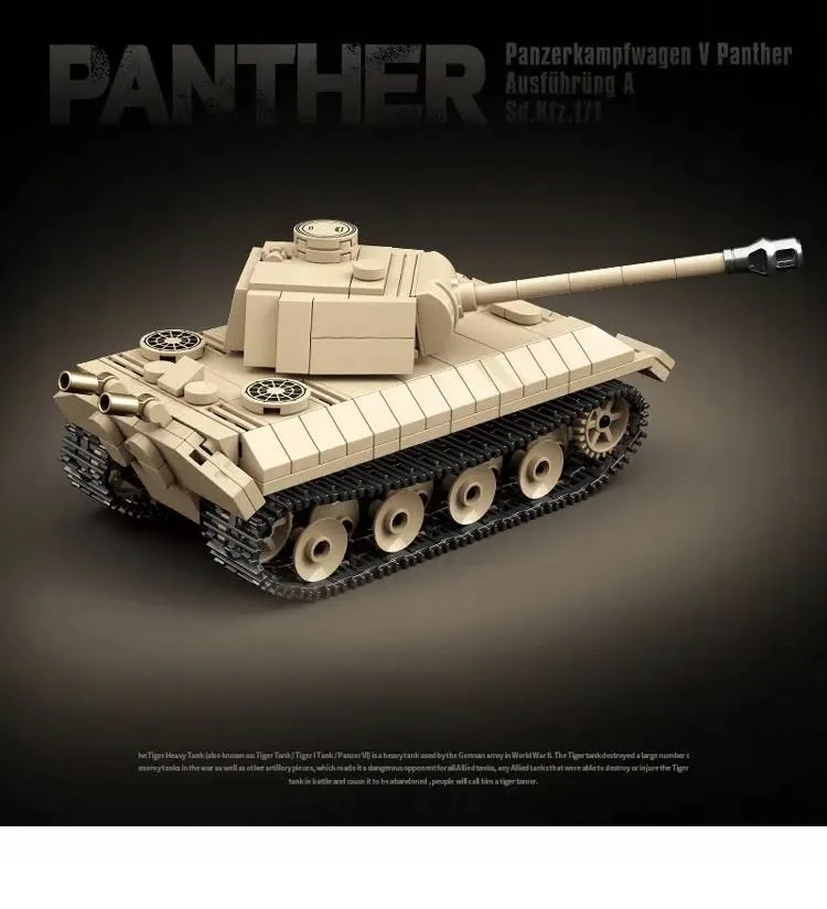 klocki wojsko czołg niemieckie panther