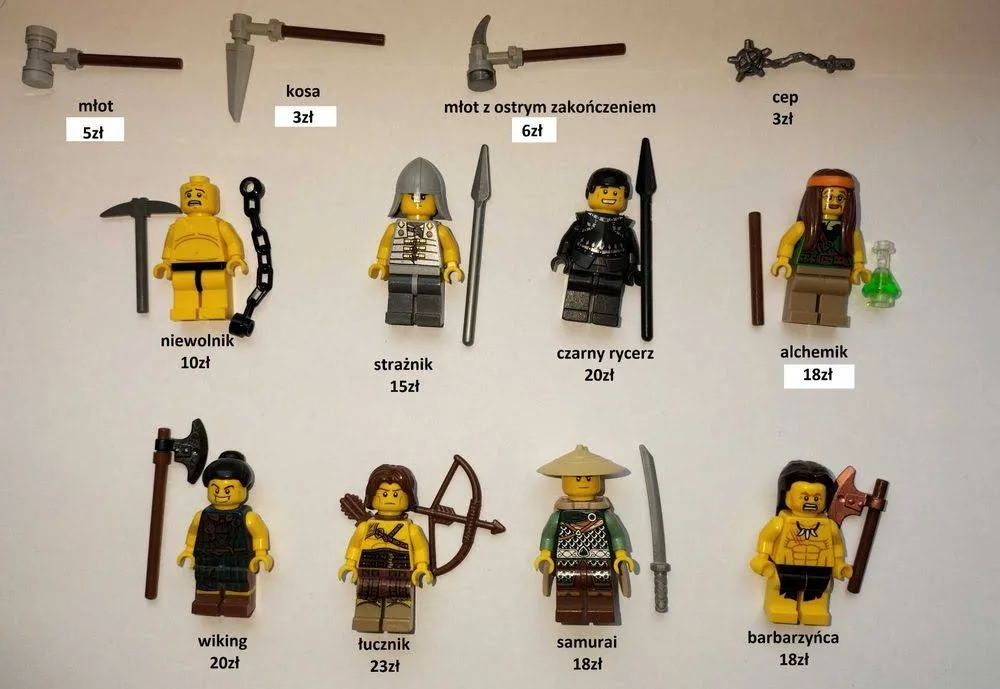 Custom minifigurki Lego średniowiecze