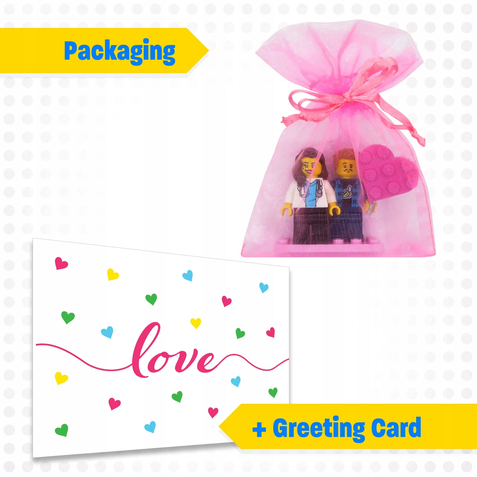 Zakochana para Personalizowane figurki ludziki z części Lego