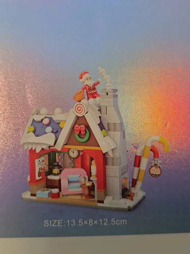 Domek Świętego Mikołaja Boże Narodzenie klocki prezenty