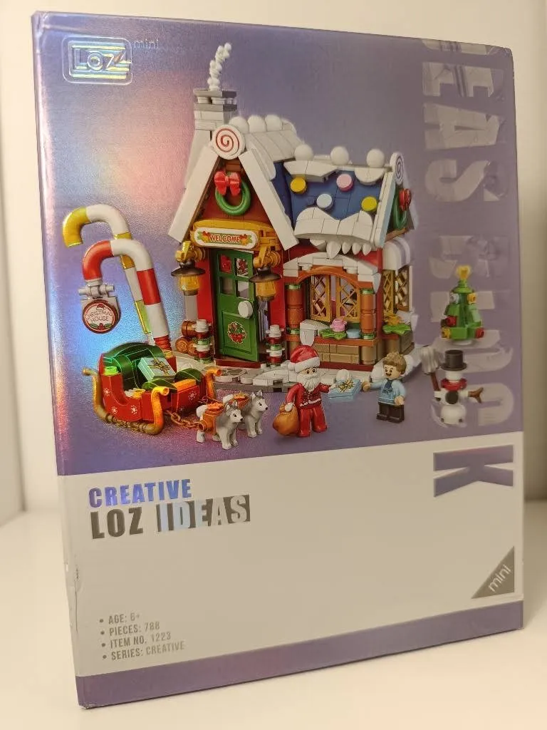 Domek Świętego Mikołaja Boże Narodzenie klocki prezenty