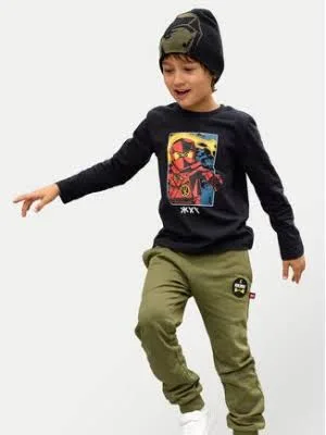 LEGO Spodnie dresowe Ninjago 12011289 Zielony Regular Fit