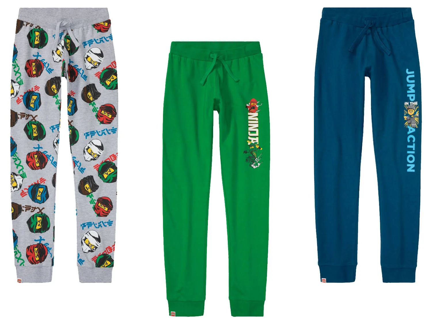 Lego Spodnie dresowe chłopięce z bawełny 98 - 104, Lego Ninjago zielony