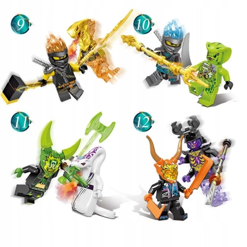 Na Boże Narodzenie Zestaw Figurki 24 Sztuk Klocki Akcesoria