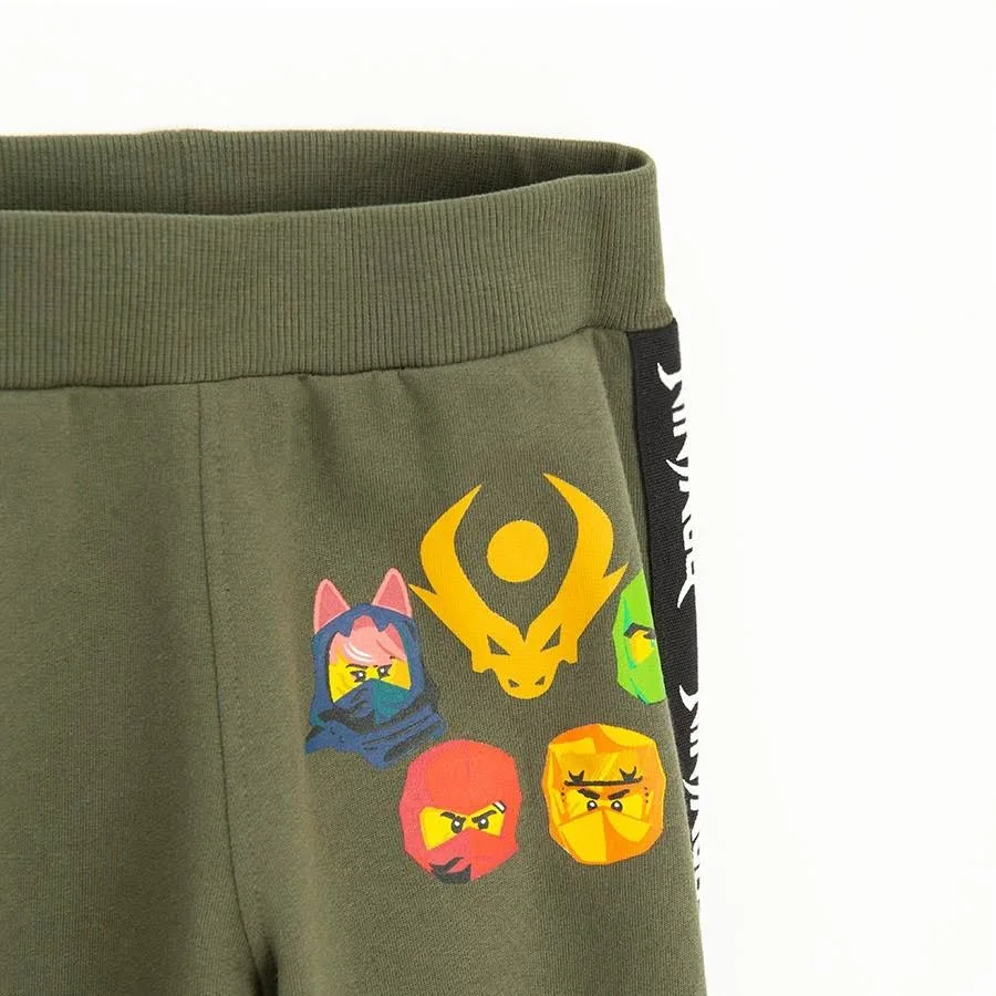 Spodnie dresowe chłopięce, khaki, LEGO Ninjago - 98 - Smyk