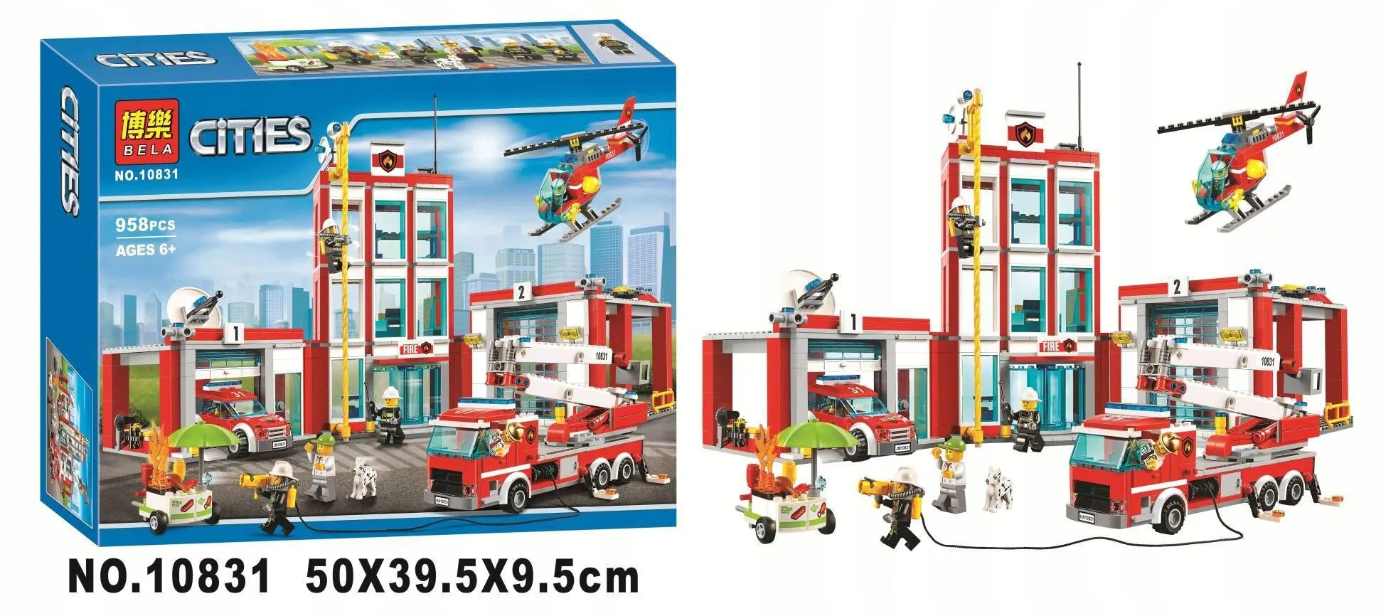 Klocki Cities Straż Pożarna Remiza Strażacka 958el