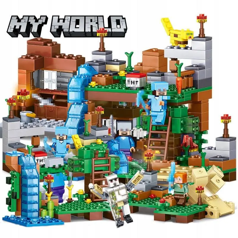 Klocki Minecraft 4w1: Dżungla z Ocelotem – Zestaw 378 Elementów